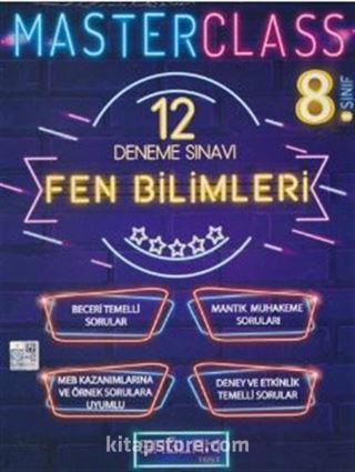 8. Sınıf Master Class Fen Bilimleri 12 Deneme