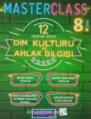 8. Sınıf Master Class Din Kültürü Ve Ahlak Bilgisi 12 Deneme