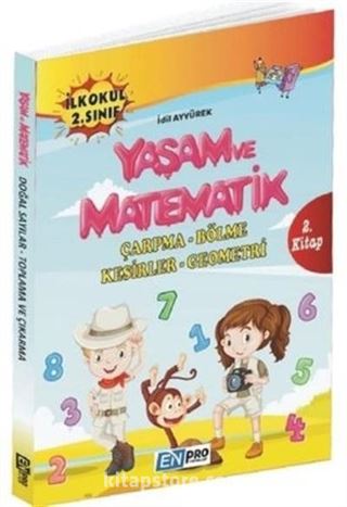 İlkokul 2. Sınıf 2. Kitap Çarpma Bölme Kesirler Geometri Yaşam ve Matematik