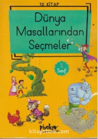 Dünya Masallarından Seçmeler Düz Yazı ile (10 Kitap Takım) (1. Sınıf)