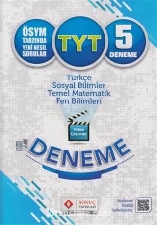 TYT 5 'li Deneme Video Çözümlü