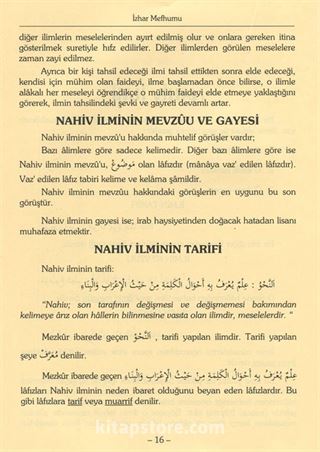 İzhar Mefhumu (Kırık Manalı, Kelime Kelime Tercümeli)