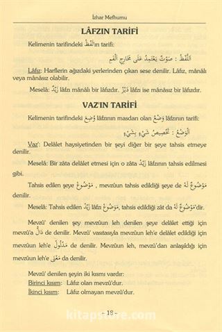 İzhar Mefhumu (Kırık Manalı, Kelime Kelime Tercümeli)