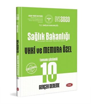 2020 Sağlık Bakanlığı ve Bağlı Kuruluşları Görevde Yükselme Sınavı Vhki ve Memura Özel Tamamı Çözümlü 10 Gerçek Deneme