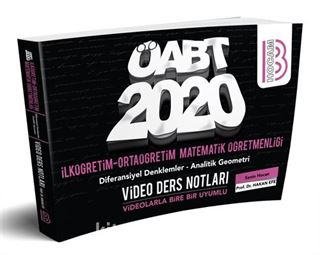 2020 ÖABT İlköğretim ve Ortaöğretim Matematik Öğretmenliği Diferansiyel Denklemler - Analitik Geometri Video Ders Notları