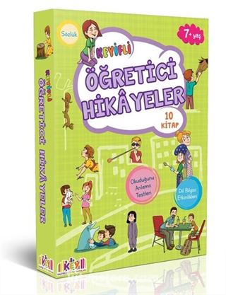 Keyifli Öğretici Hikayeler +7 Yaş (10 Kitap + Test ve Etkinlik Hediye)