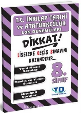 8. Sınıf T. C. İnkılap Tarihi ve Atatürkçülük LGS Denemeleri