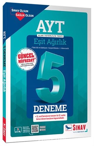 AYT Eşit Ağırlık Çözümlü 5 Deneme