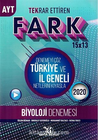 AYT Biyoloji Fark Tekrar Ettiren 15x13 Denemesi