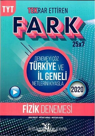 TYT Fizik Fark Tekrar Ettiren 25x7 Denemesi