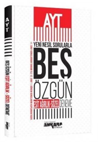 AYT Yeni Nesil Sorularla Eşit Ağırlık-Sözel 5 Özgün Deneme