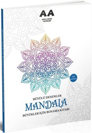 Mandala Büyülü Desenler Büyükler İçin Boyama Kitabı