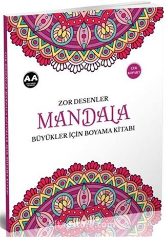 Mandala Zor Desenler Büyükler İçin Boyama Kitabı