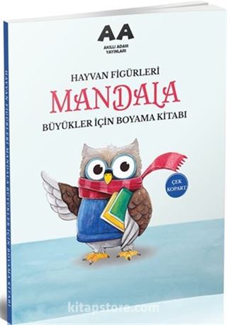 Mandala Hayvan Figürleri Büyükler İçin Boyama Kitabı