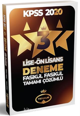 2020 KPSS Lise Önlisans Tamamı Çözümlü 3 Yıldız 3 Fasikül Deneme