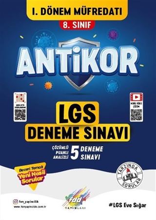 8. Sınıf LGS ANTİKOR 1. Dönem Müfredatı 5 Deneme