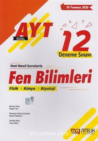 2020 AYT Fen Bilimleri Özel 12 Deneme Sınavı