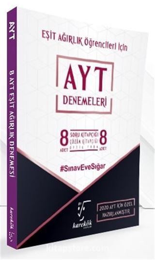 AYT Denemeleri Eşit Ağırlık Öğrencileri İçin 8 Soru 8 Çözüm Kitapçığı