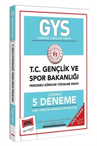 2020 GYS T.C. Gençlik ve Spor Bakanlığı Yurt Yönetim Memuru Unvanı İçin Çözümlü 5 Deneme