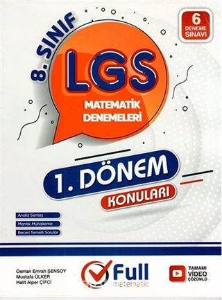 Full Matematik 8. Sınıf LGS 1. Dönem Matematik 6 lı Denemeleri