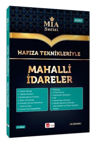 Hafıza Teknikleriyle Mahalli İdareler 2020 / Mia Serisi