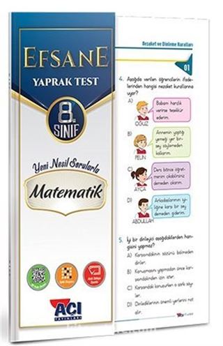 8. Sınıf Matematik Yeni Nesil Efsane Yaprak Test