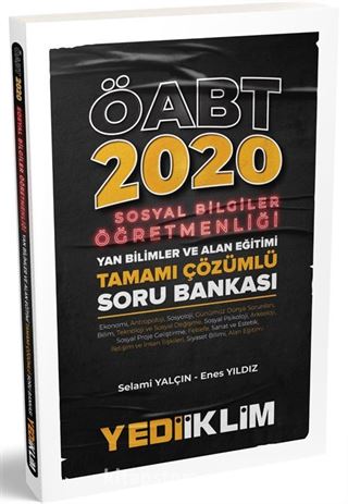 2020 KPSS ÖABT Sosyal Bilgiler Öğretmenliği Yan Bilimler ve Alan Eğitimi Tamamı Çözümlü Soru Bankası