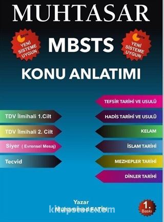 Muhtasar 2020 MBSTS Konu Anlatımlı Hazırlık Kitabı