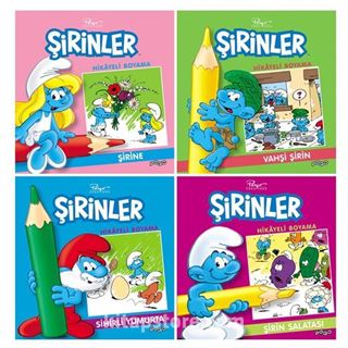 Şirinler Hikayeli Boyama Seti (4 Kitap)