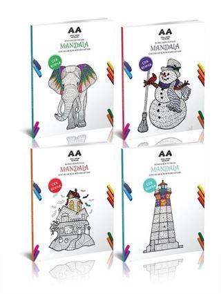 Çocuklar İçin Mandala Boyama Seti (4 Kitap)