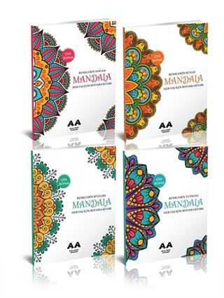 Yetişkinler İçin Mandala Boyama Seti (4 Kitap)