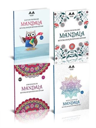 Yetişkinler İçin Mandala Boyama Seti 2 (4 Kitap)