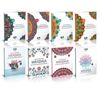 Yetişkinler İçin Mandala Boyama Seti (8 Kitap)