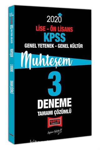 2020 KPSS Lise Ön Lisans Genel Yetenek Genel Kültür Muhteşem Tamamı Çözümlü 3 Deneme