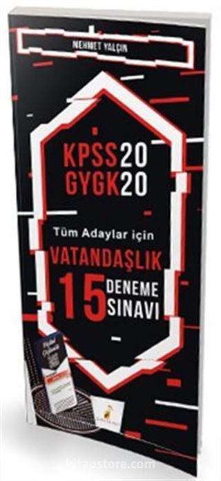 2020 KPSS Vatandaşlık 15 Deneme Sınavı Dijital Çözümlü