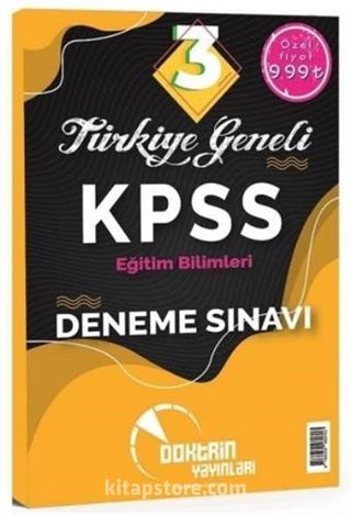 KPSS Eğitim Bilimleri Türkiye Geneli 3 Deneme Sınavı