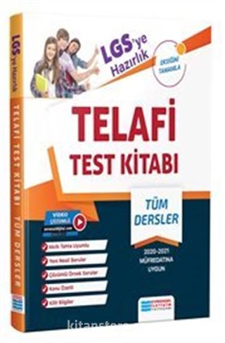 LGS'ye Hazırlık Telafi Test Kitabı Video Çözümlü