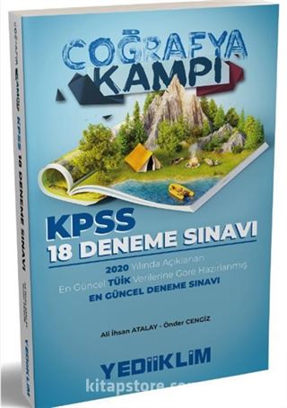 2020 KPSS Coğrafya Kampı Tüik Verilerine Göre Hazırlanmış 18 Deneme Sınavı