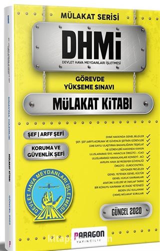 2020 DHMİ-Devlet Hava Meydanları İşletmesi Tüm Şef Kadroları için Çıkmış Sorularla Mülakat Kitabı