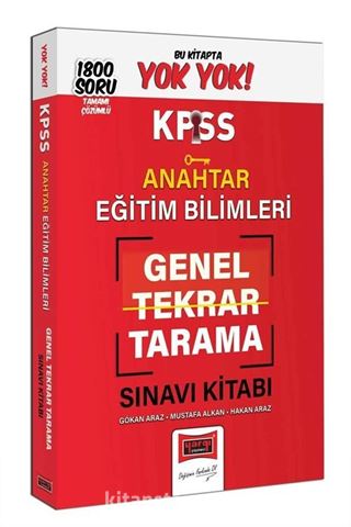 KPSS Eğitim Bilimleri Anahtar Genel Tekrar Tarama Tamamı Çözümlü 1800 Soru Kitabı