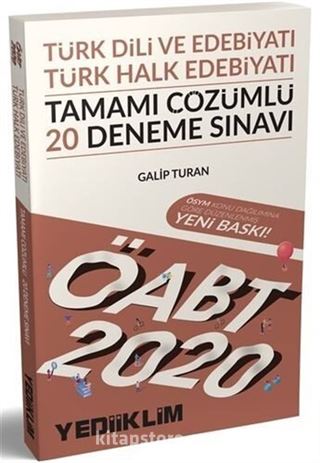 2020 KPSS ÖABT Türk Dili ve Edebiyatı Öğretmenliği Türk Halk Edebiyatı Tamamı Çözümlü 20 Deneme Sınavı