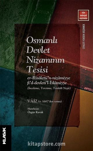 Osmanlı Devlet Nizamının Tesisi