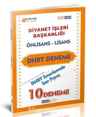 DHBT Önlisans ve Lisans Deneme 10'lu Tek Kitap