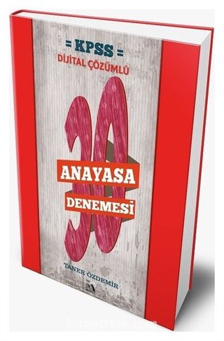 KPSS Anayasa 30 Deneme Dijital Çözümlü