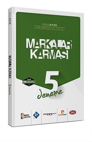 2020 KPSS Lisans Markalar Karması 5 Farklı Yayın 5 Farklı PDF Çözümlü Deneme Sınavı Seti