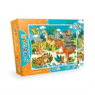 100 Parça Puzzle - Dinozorlar (BF146)