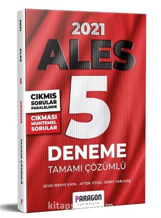 2021 ALES Çıkması Muhtemel Sorularla Çözümlü 5 Deneme Sınavı