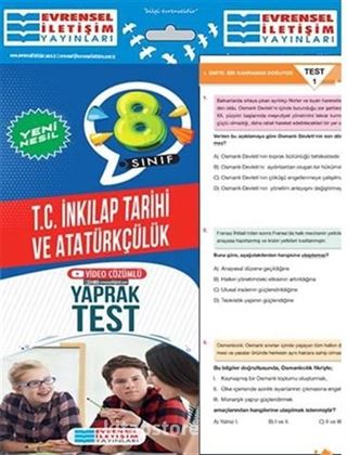 8. Sınıf İnkılap Tarihi ve Atatürkçülük Yeni Nesil Yaprak Test