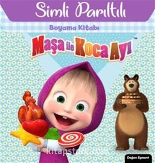 Maşa İle Koca Ayı Simli Parıltılı Boyama Kitabı