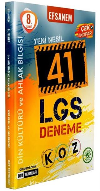 8. Sınıf LGS Din Kültürü ve Ahlak Bilgisi Efsanem Koz 41 Deneme